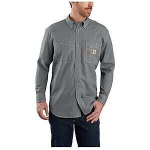NWT Carhartt Mens FR Force Sun Defender LS Shirt in Grey size Large